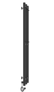 Полотенцесушитель электрический Laris Тея 73207672 левый П3 19x120см чёрный муар